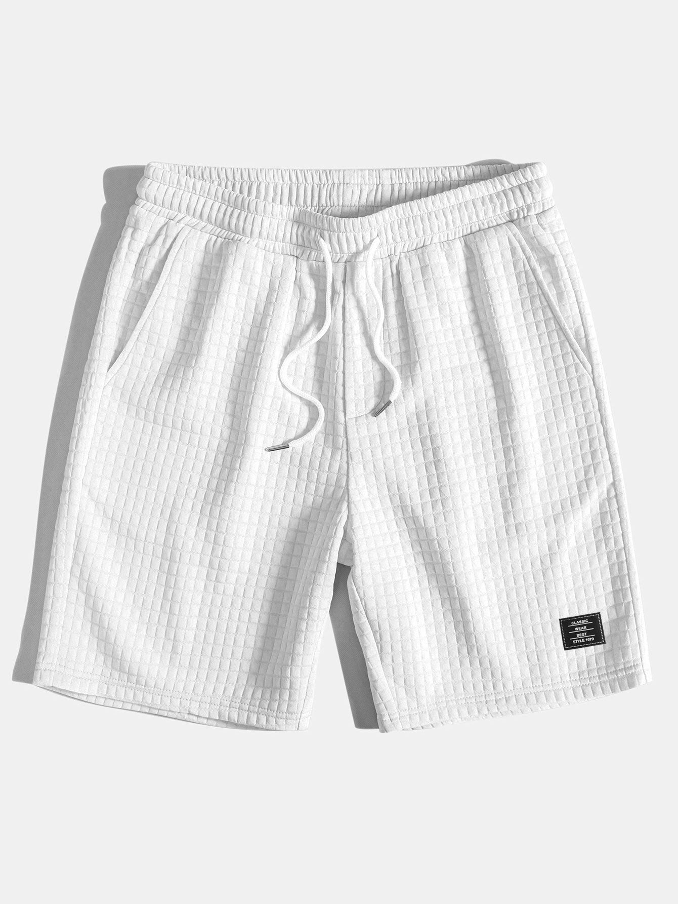 Ensemble t-shirt et short oversize en maille gaufrée – Tenue de détente décontractée