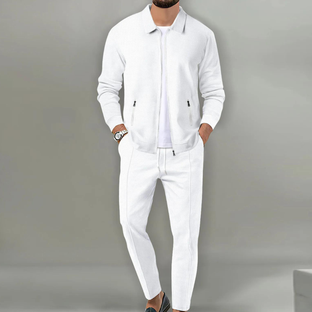 Ensemble de loisirs pour homme – Élégant ensemble deux pièces comprenant une veste et un pantalon - 2