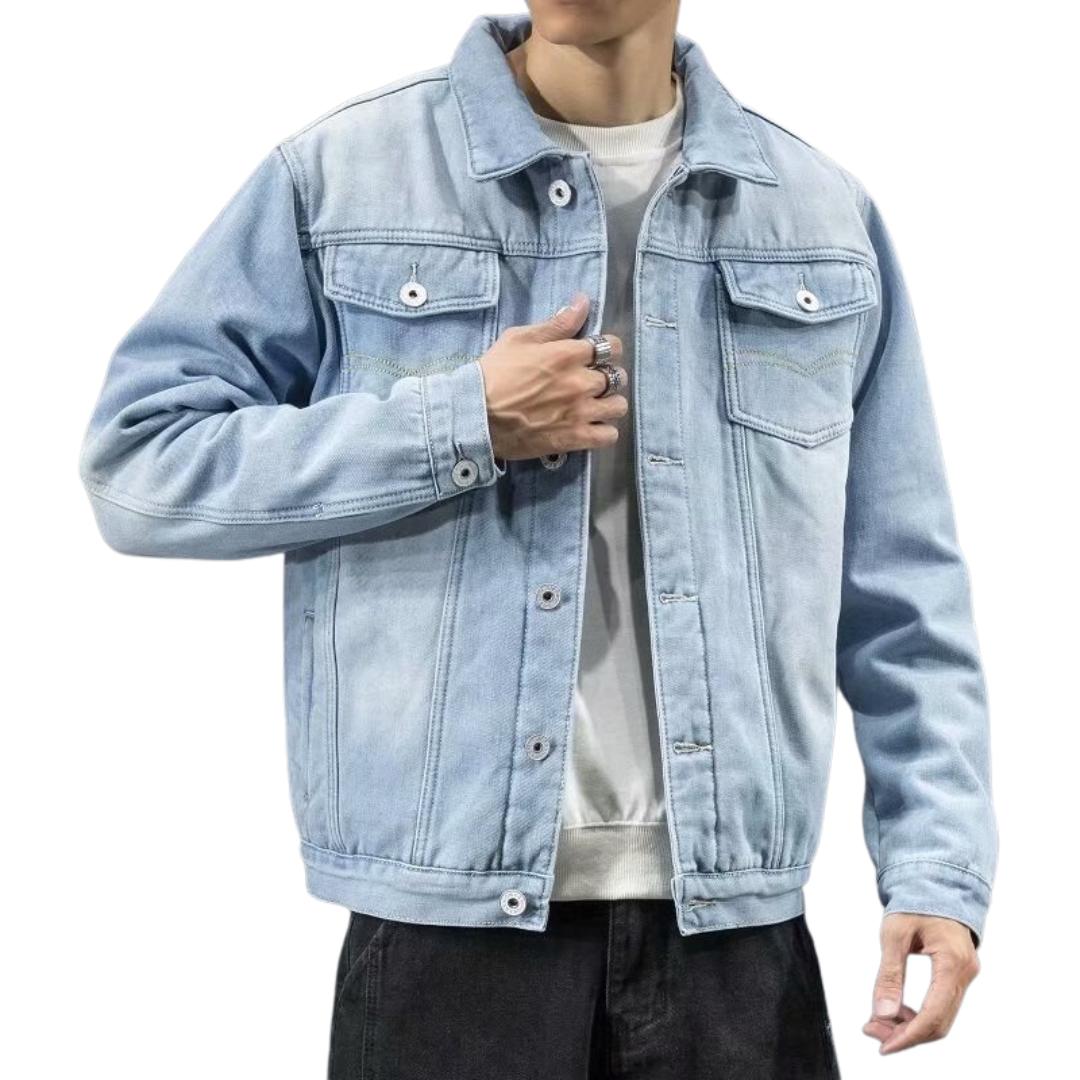 Florent - Veste en denim d'hiver pour homme, alliant confort et style