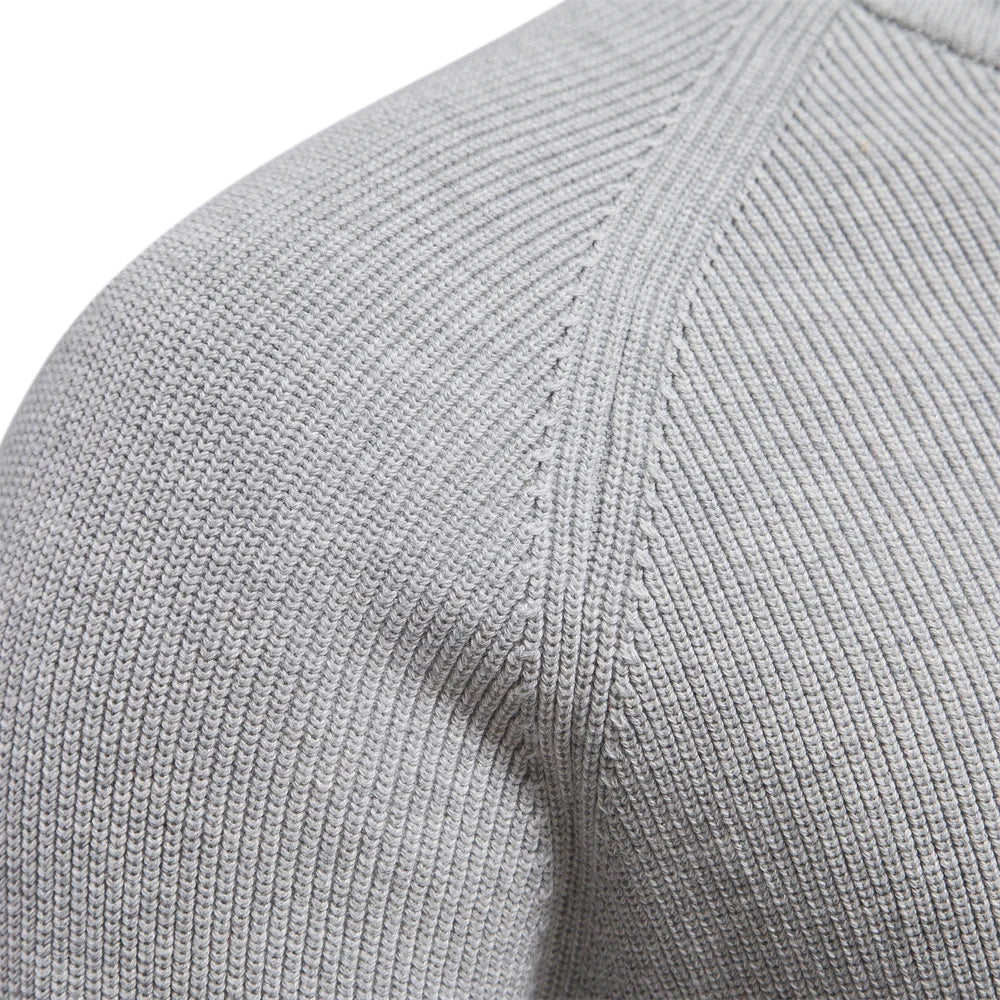 Gervais - Pull pour homme en maille avec col zippé, alliant confort et style