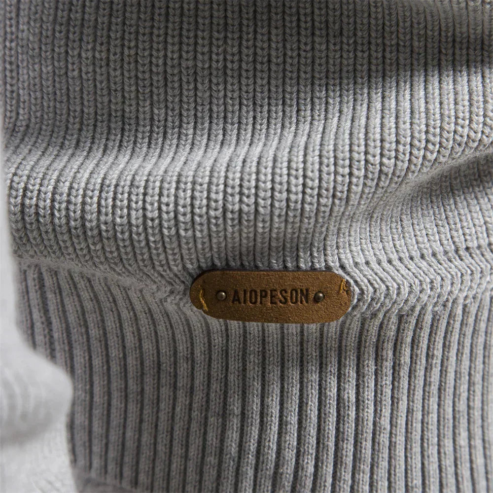 Gervais - Pull pour homme en maille avec col zippé, alliant confort et style