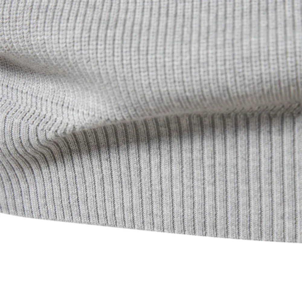 Gervais - Pull pour homme en maille avec col zippé, alliant confort et style