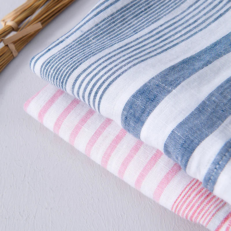 Chemise boutonnée en lin rayé – Chemise d'été légère pour homme