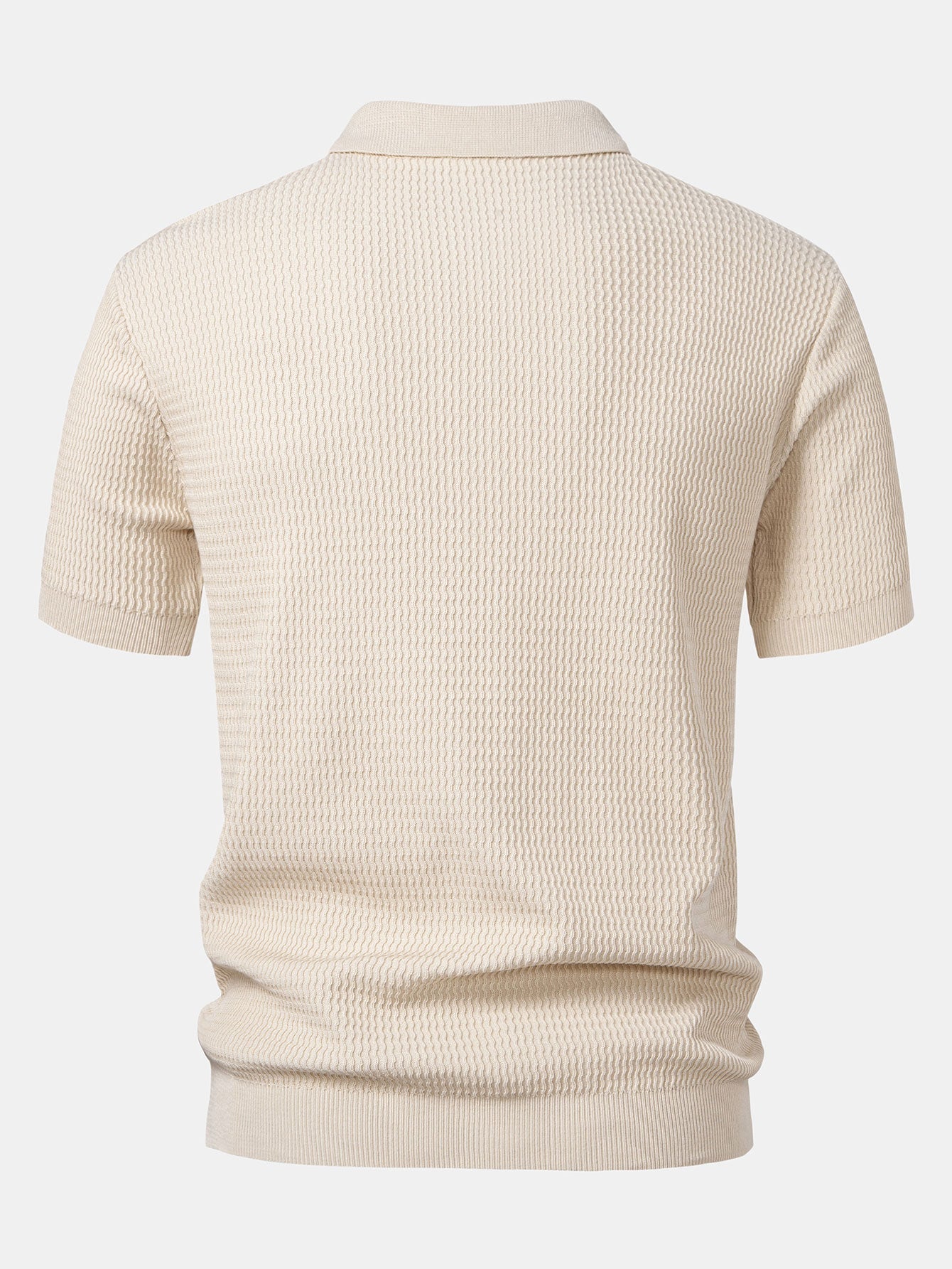 Polo V col jacquard & pantalon fuselé – Ensemble golf homme