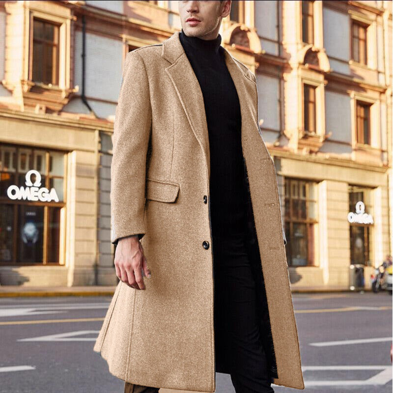 Léo – Manteau d'hiver pour hommes en laine, alliant élégance et chaleur