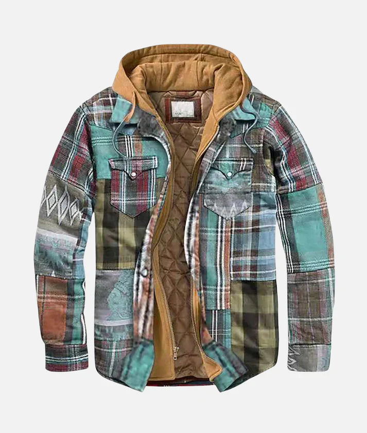 Léon – Veste à carreaux avec capuche, parfaite pour les journées fraîches
