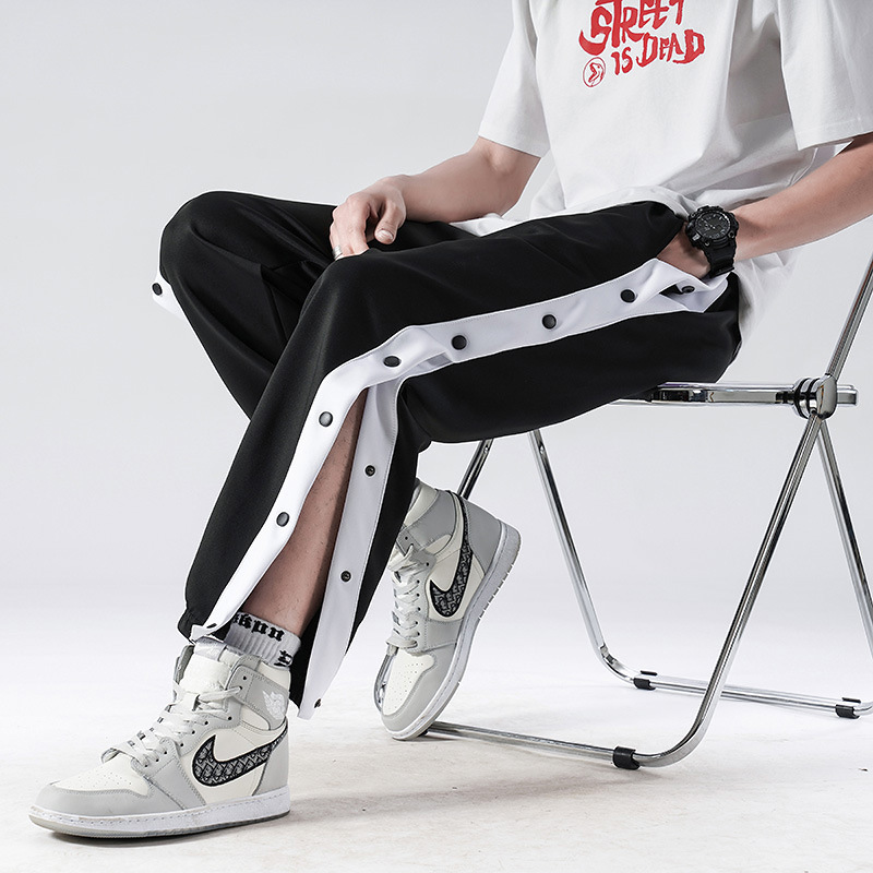 Pantalon de survêtement à boutons-pression – Style urbain décontracté
