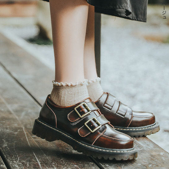 Chaussures à boucle – Chaussures en cuir à double boucle pour homme