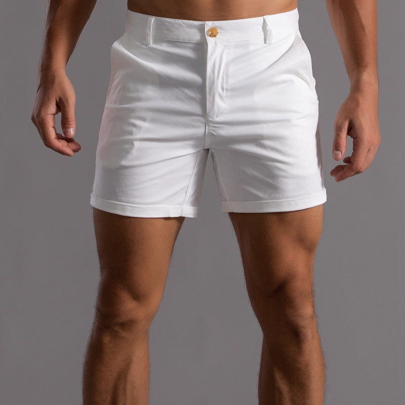 Shorts courts élégants avec style chino pour hommes et confort chic