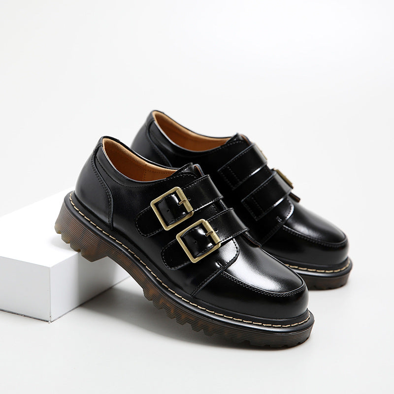 Chaussures à boucle – Chaussures en cuir à double boucle pour homme