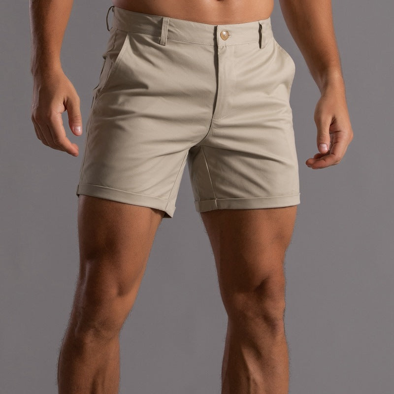 Shorts courts élégants avec style chino pour hommes et confort chic