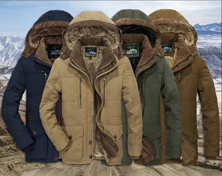 Maxence – Winter King, long manteau d'hiver en tricot, parfait pour affronter le froid avec style