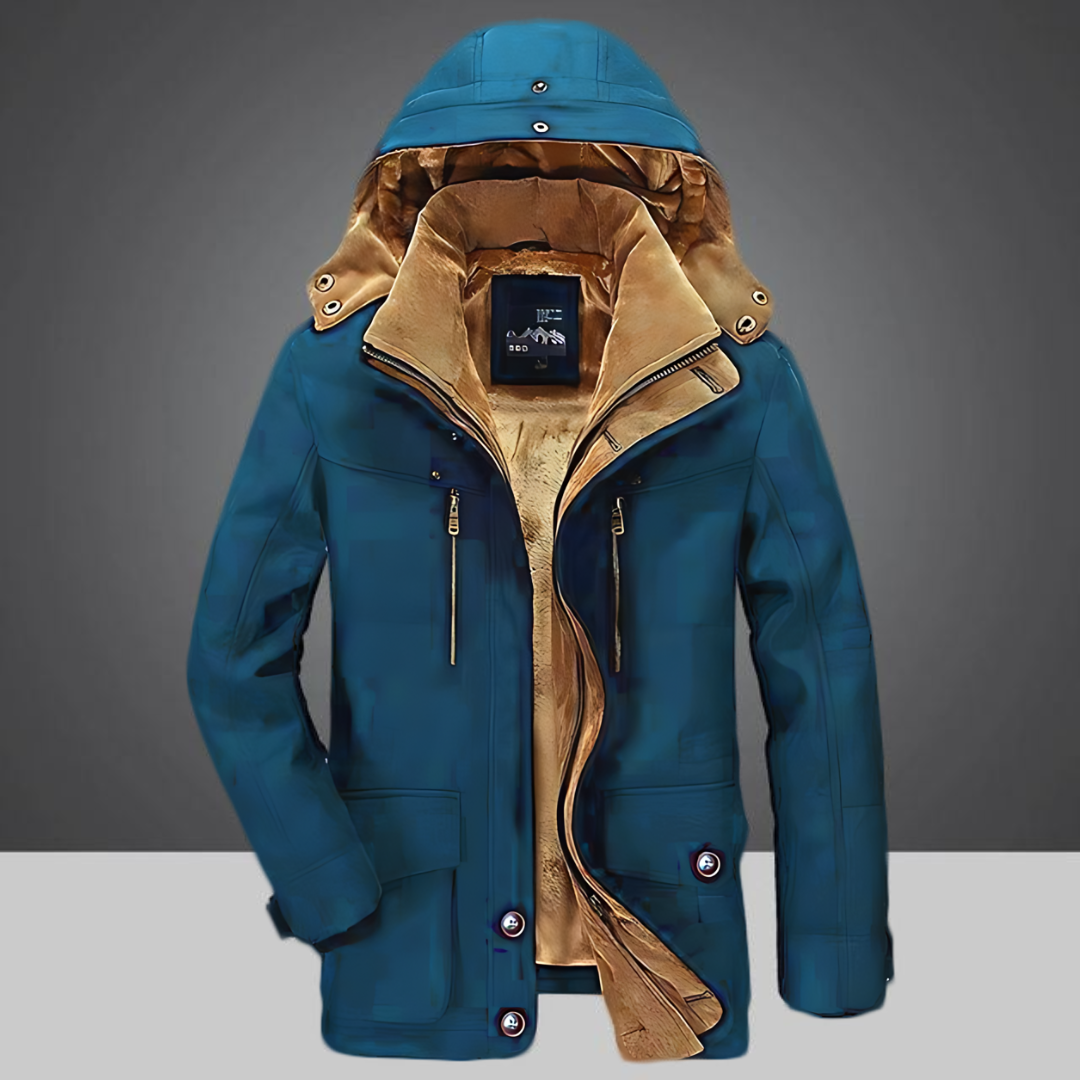 Maxence – Winter King, long manteau d'hiver en tricot, parfait pour affronter le froid avec style
