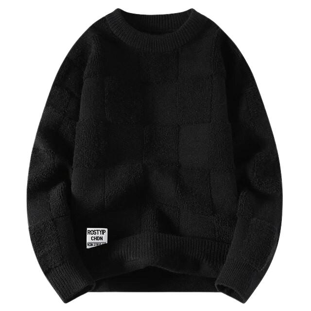 Morgani - Pull vintage en maille Ă  col rond, alliant confort et style intemporel