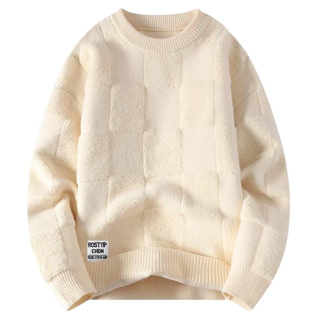 Morgani - Pull vintage en maille Ă  col rond, alliant confort et style intemporel