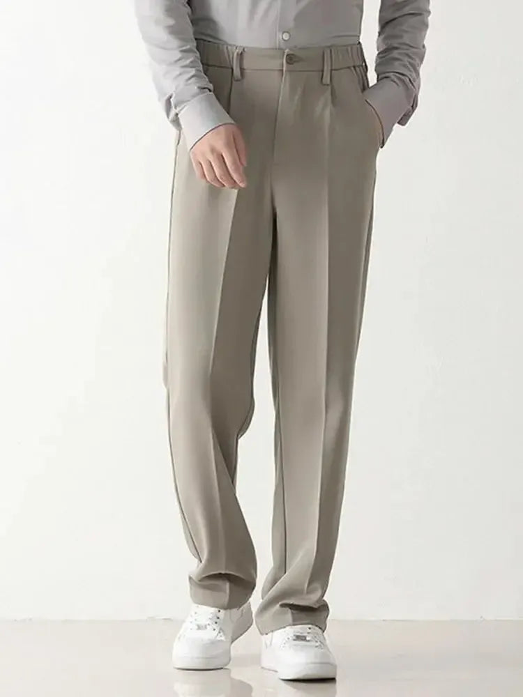 Pantalon Drapé Chic – Coupe Tailleur Décontractée pour Homme
