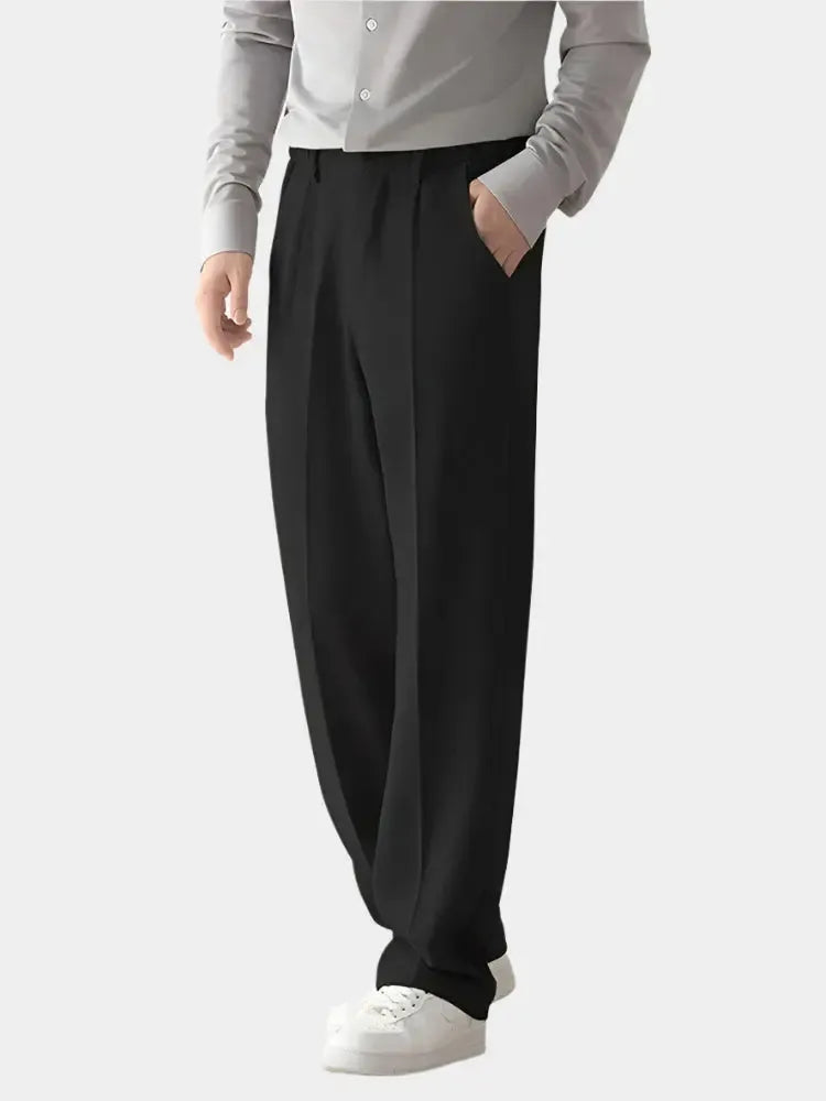 Pantalon Drapé Chic – Coupe Tailleur Décontractée pour Homme