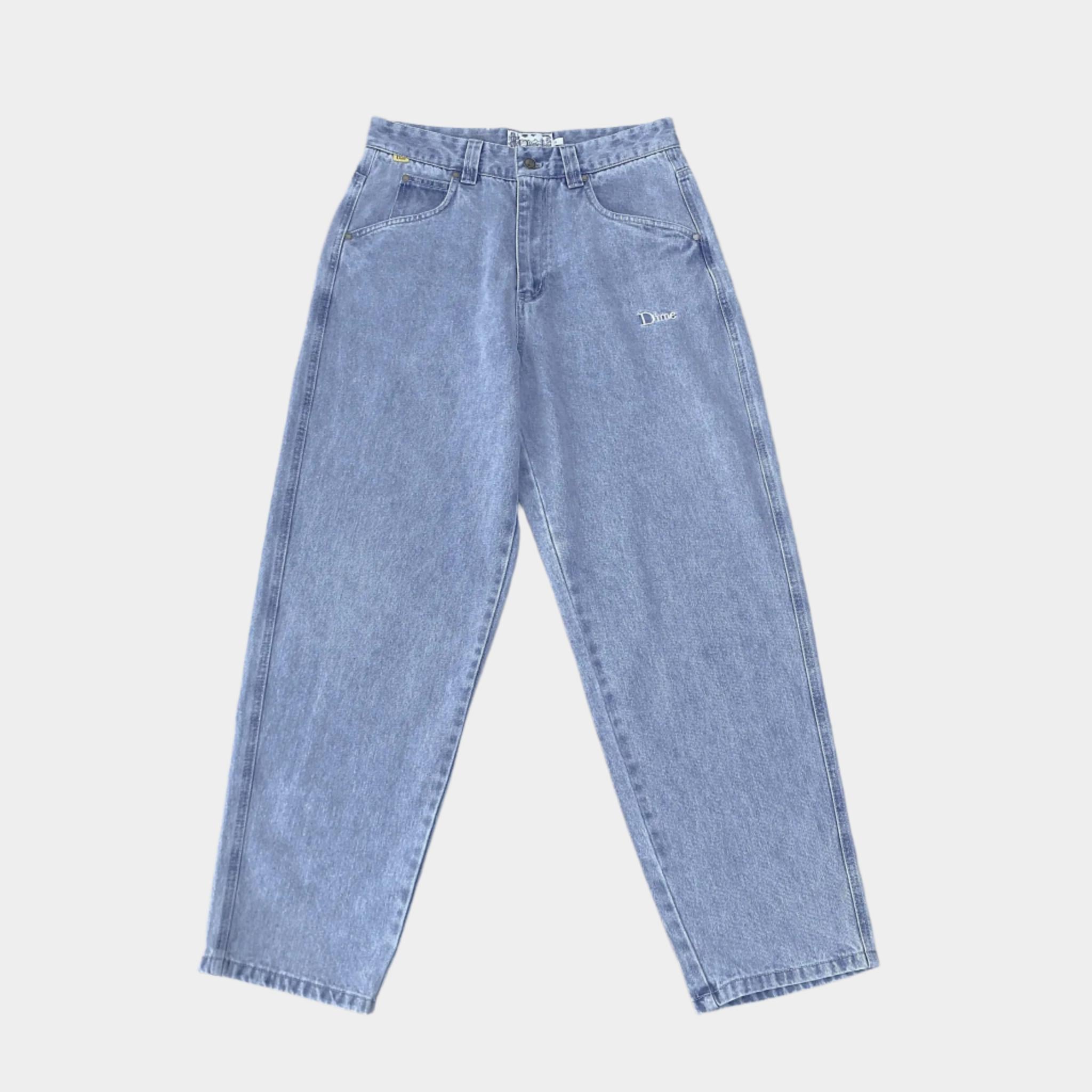 Pantalon ample brodé Dime pour homme – Denim large des années