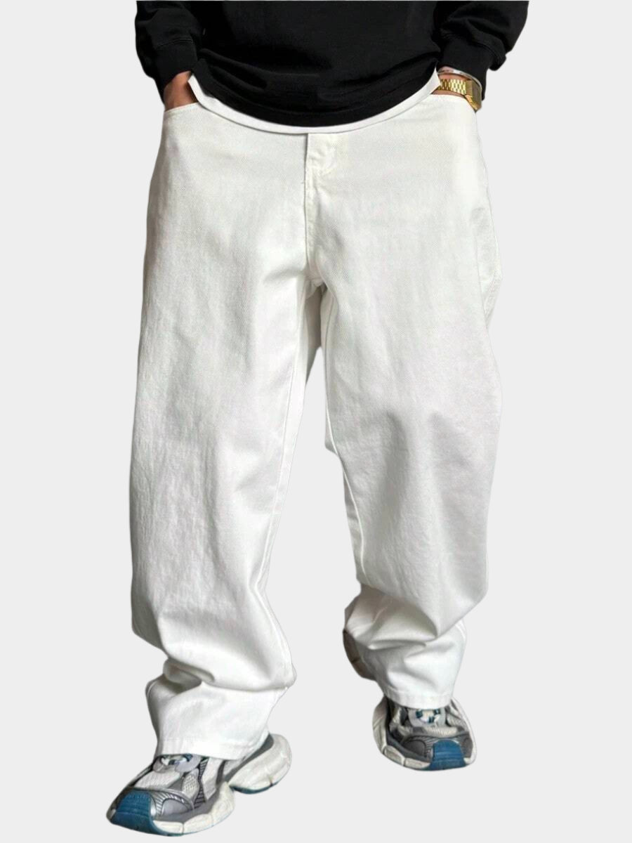 Pantalon ample décontracté à jambes larges - Jean ample pour homme