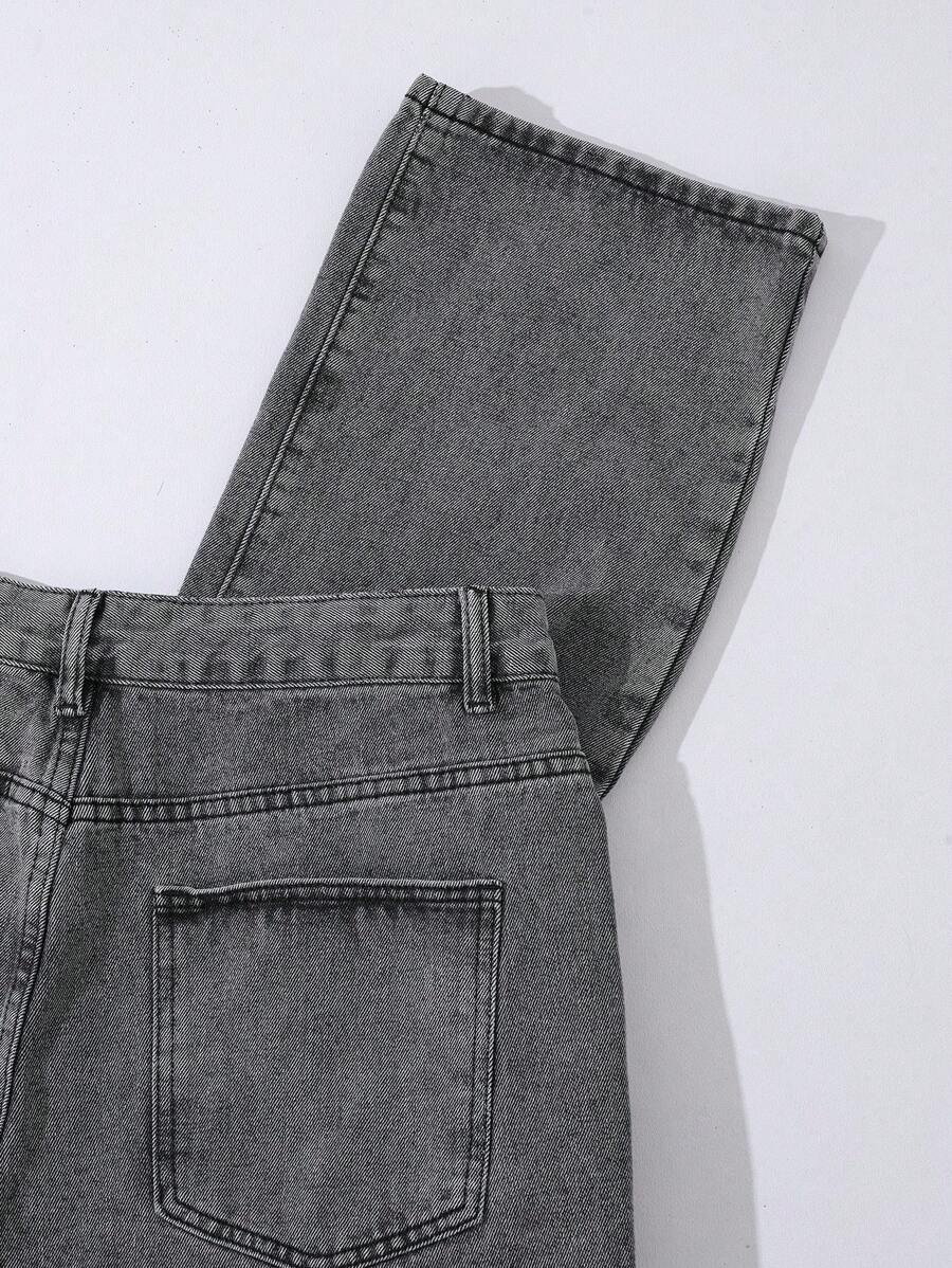 Pantalon ample droit pour homme – Denim décontracté à jambe large