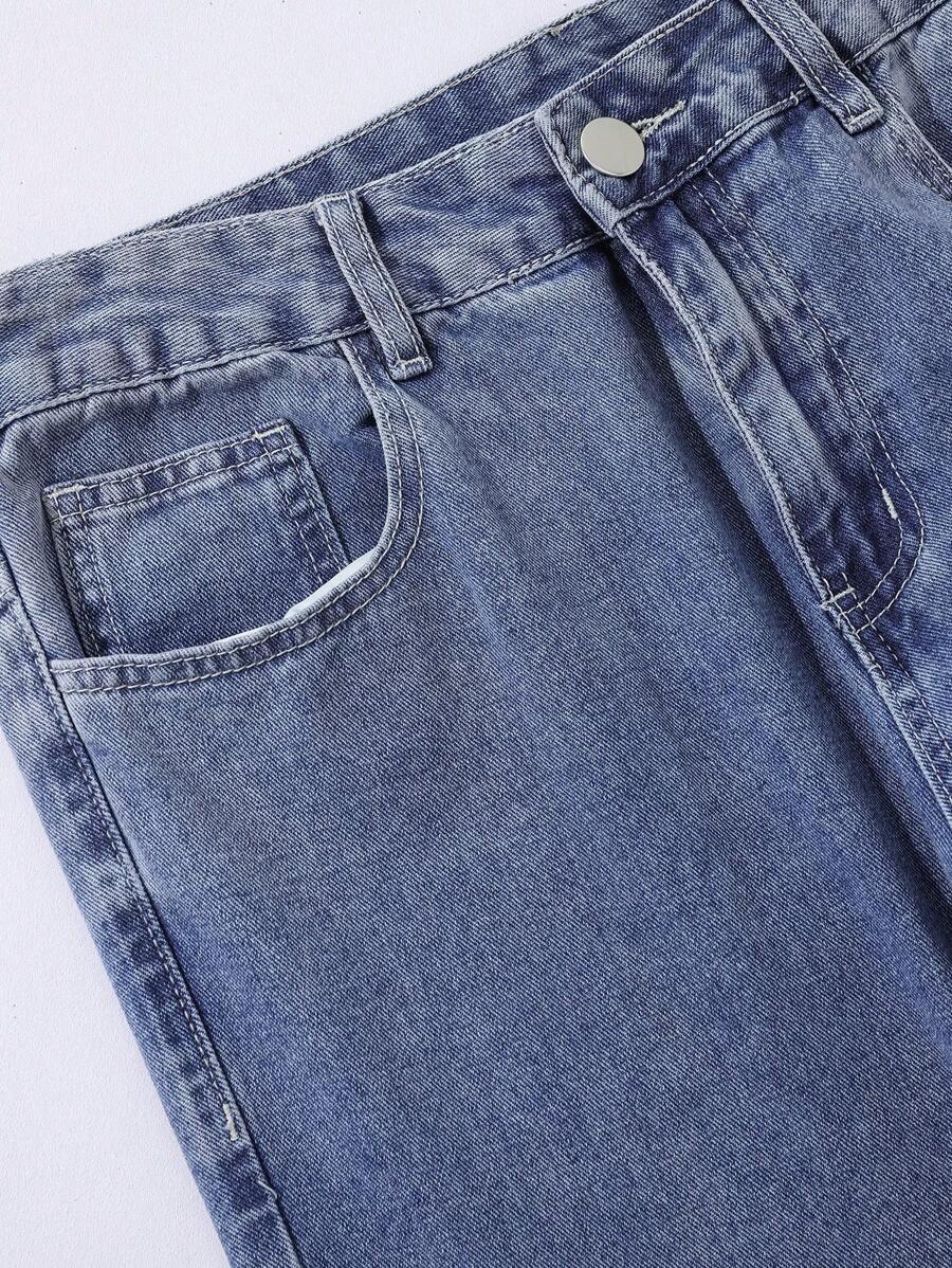 Pantalon ample droit pour homme – Denim décontracté à jambe large