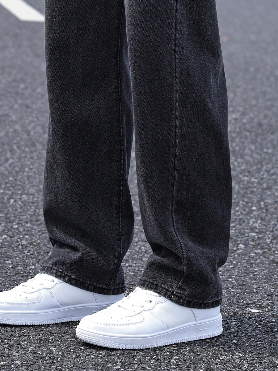 Pantalon ample droit pour homme – Denim décontracté à jambe large - 55