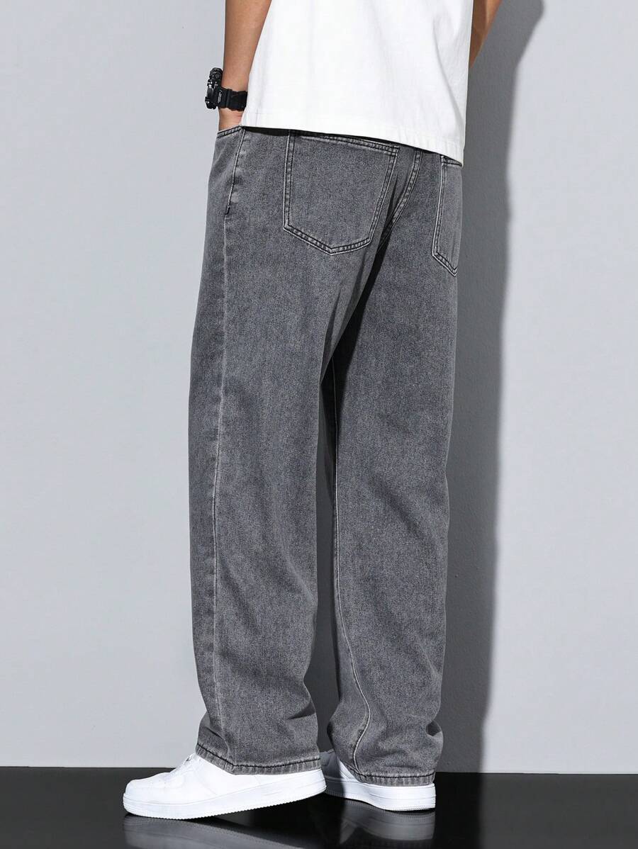 Pantalon ample droit pour homme – Denim décontracté à jambe large - 59