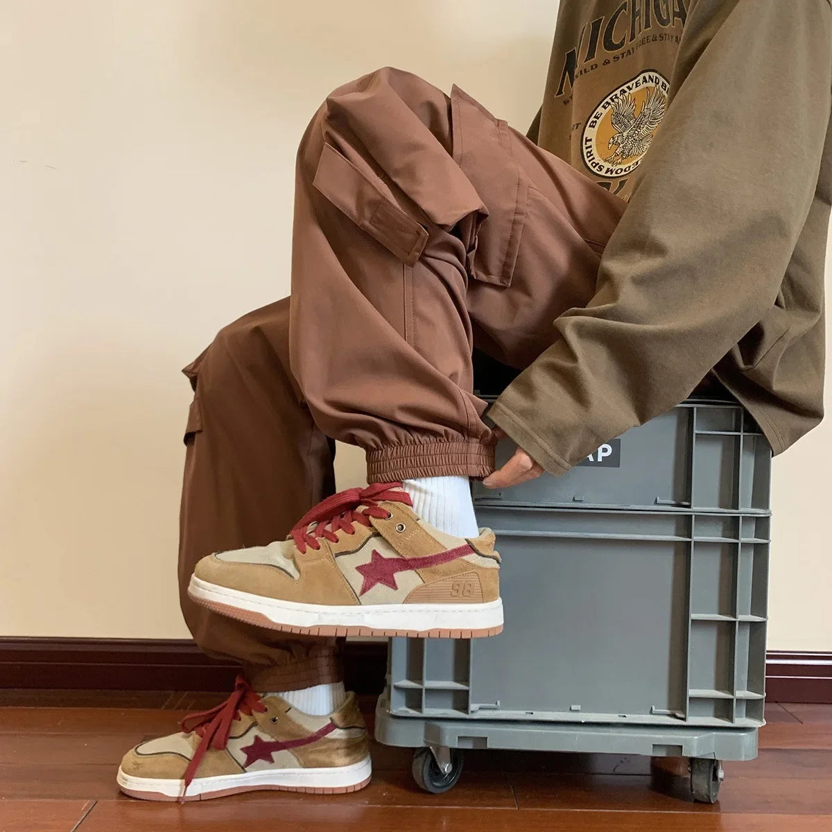 Pantalon cargo multipoches style parachutiste pour homme - vĂŞtements de sport et de travail