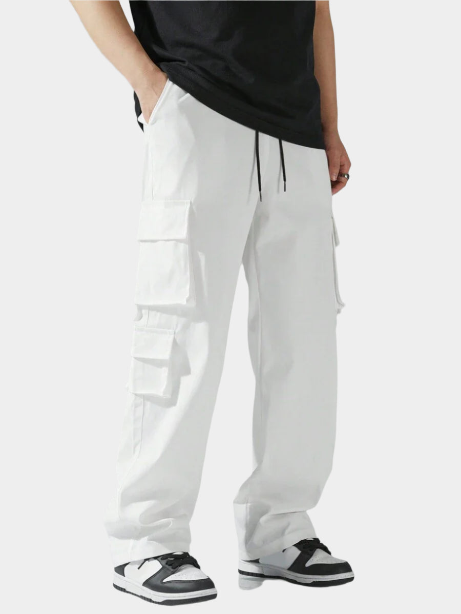 Pantalon cargo utilitaire baggy streetwear avec cordon de serrage