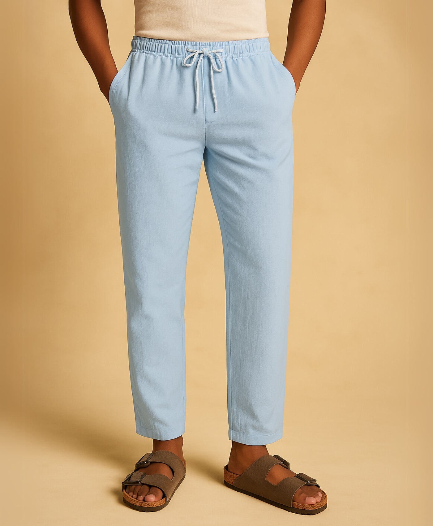 Pantalon en Lin à Cordon pour Homme – Léger et Confort d'Été