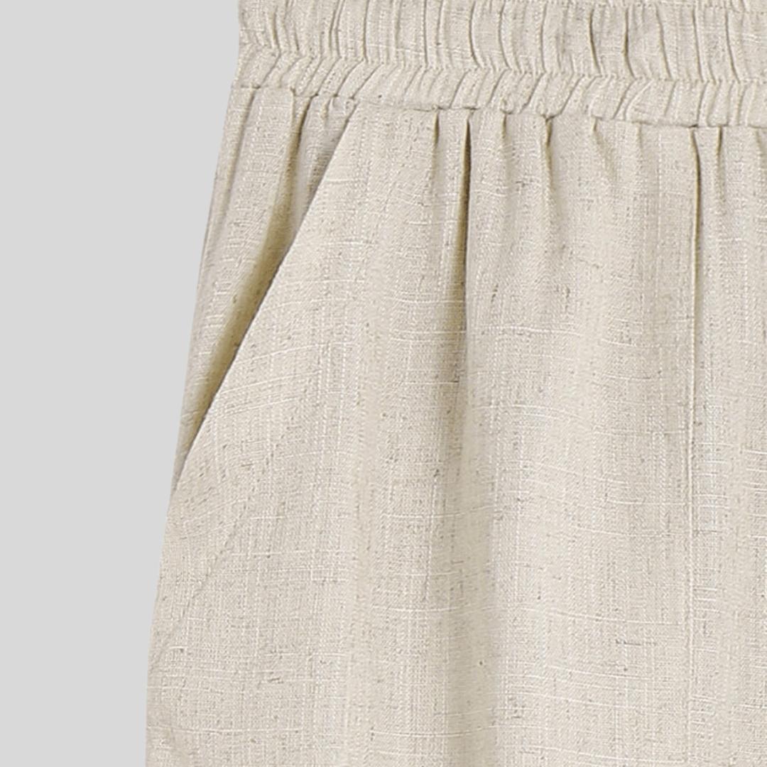 Pantalon en lin coupe décontractée – Pantalon d'été léger pour homme