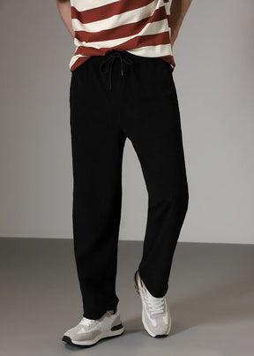 Pantalon en velours côtelé à taille élastique – Coupe décontractée pour homme