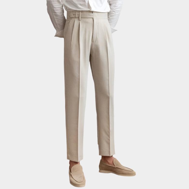Pantalon habillé plissé – Élégance Old Money pour hommes