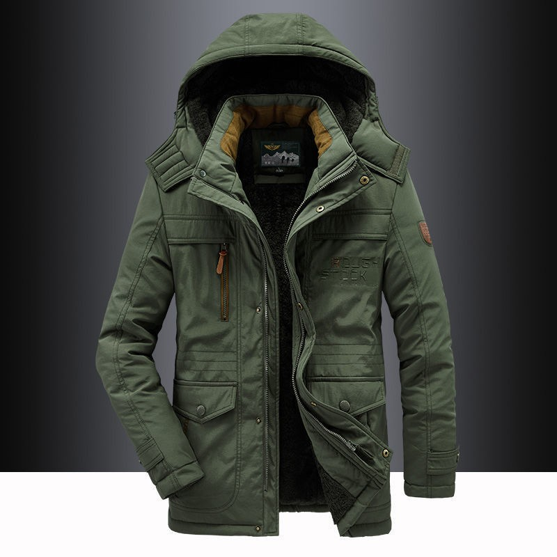 Parka Hiver Homme Chaude et Résistante à l'Eau avec Capuche Ajustable – Parka Longue pour Hommes avec Multiples Poches - 4