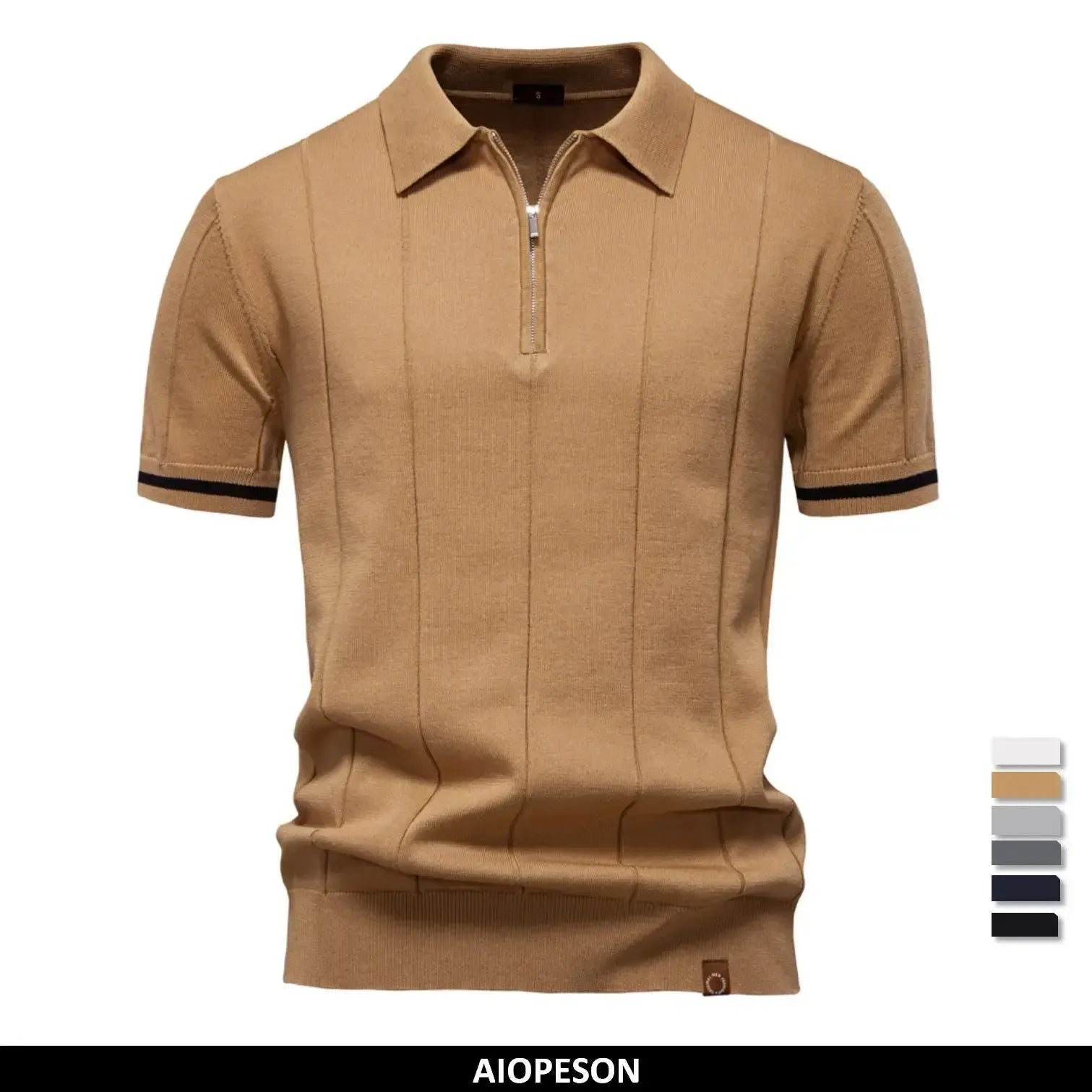 Polo Moderne à Fermeture Éclair pour Homme – Élégant et Ajusté