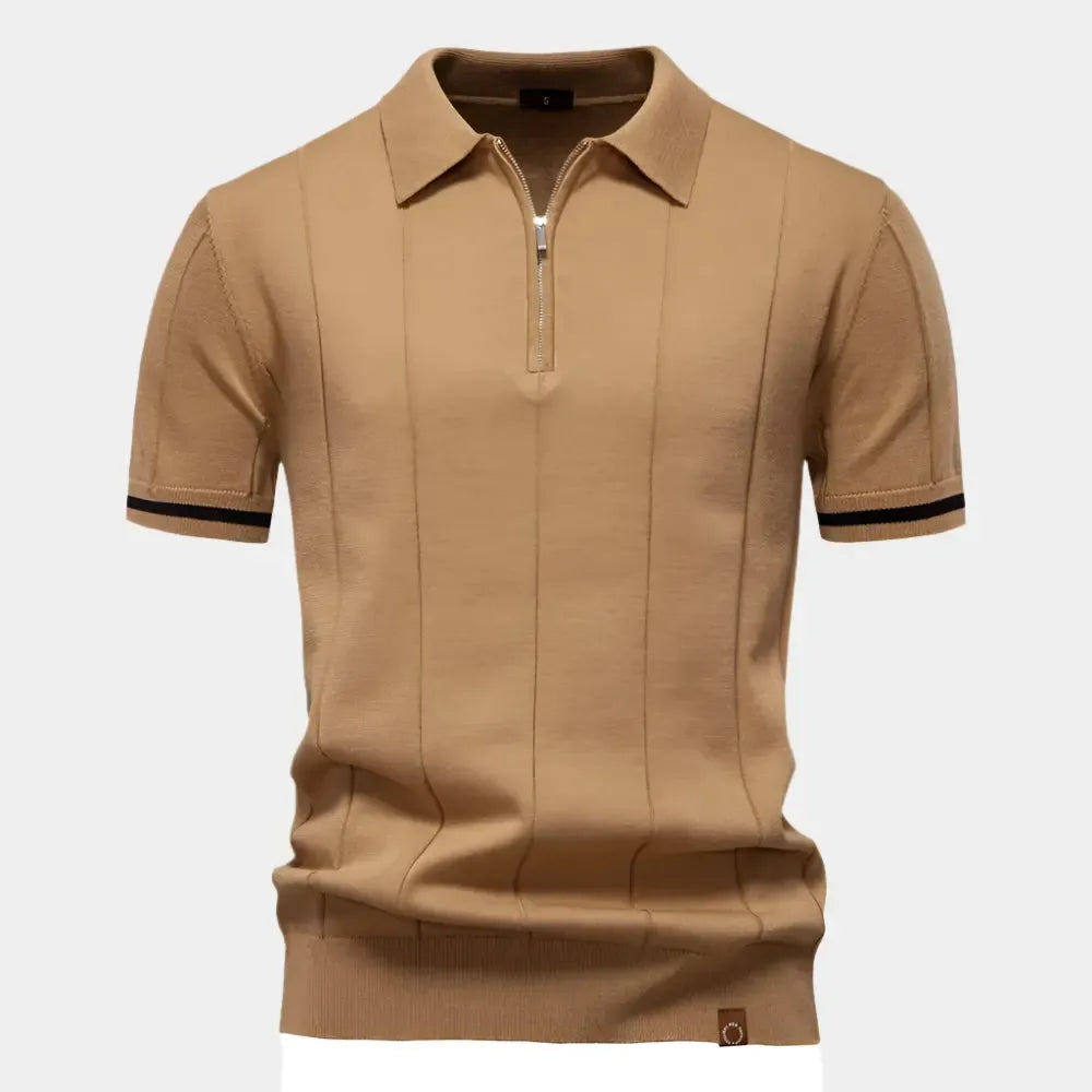 Polo Moderne à Fermeture Éclair pour Homme – Élégant et Ajusté