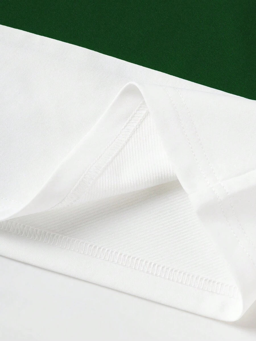 Polo décontracté à manches courtes et imprimé rayé pour homme