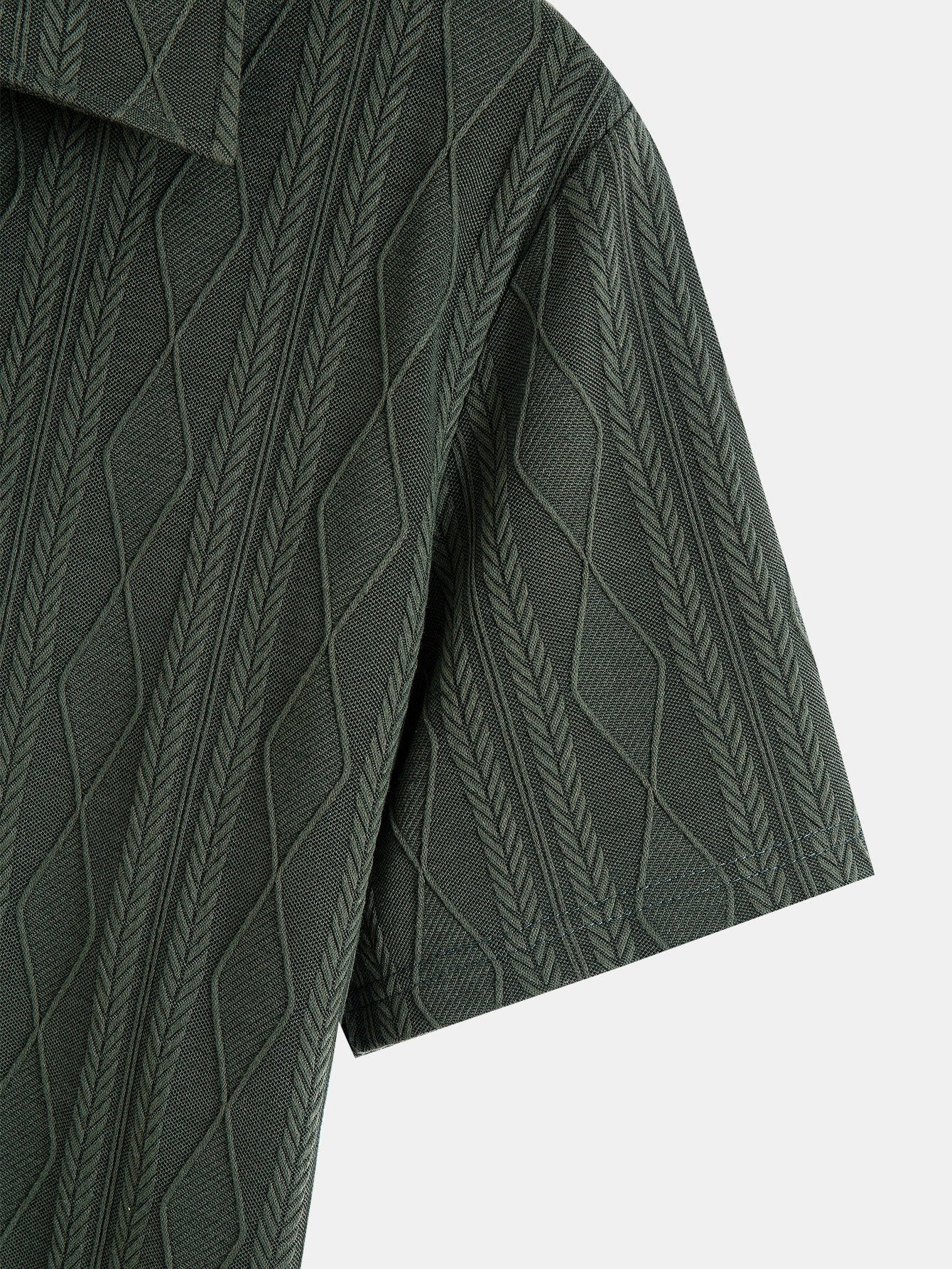 Polo en jacquard géométrique tricoté – Vêtements d'été décontractés pour hommes