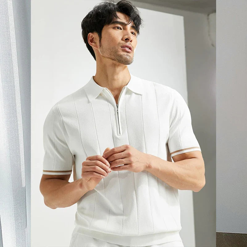 Polo en maille premium – Style business respirant pour homme