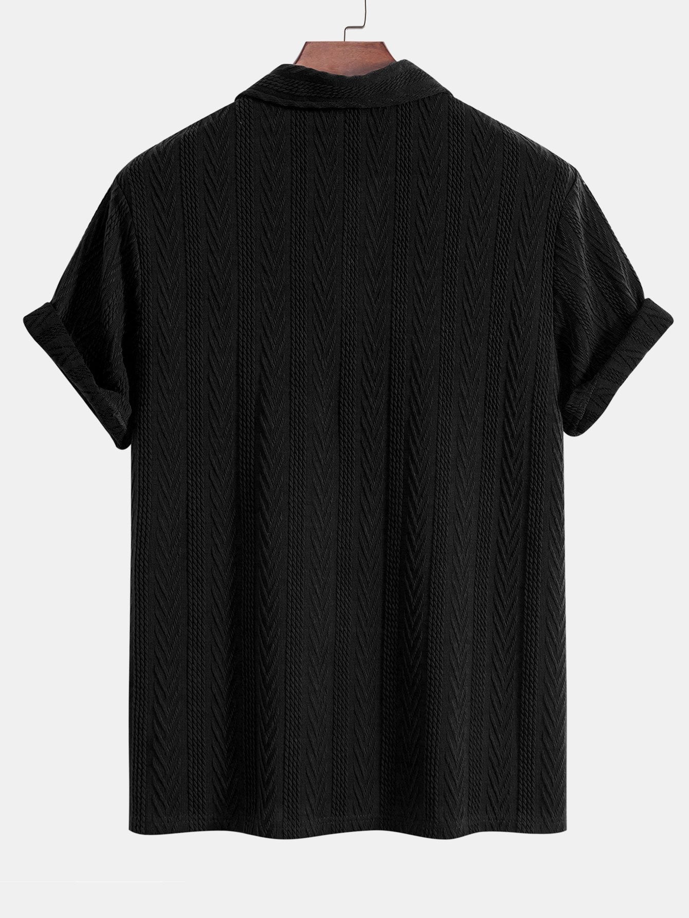 Polo jacquard géométrique tricoté – Chemise décontractée pour homme