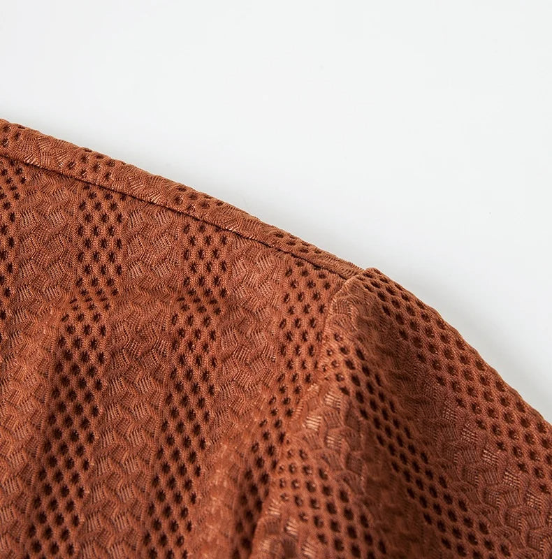 Polo performant en tricot à col tissé – Extensible et infroissable pour homme