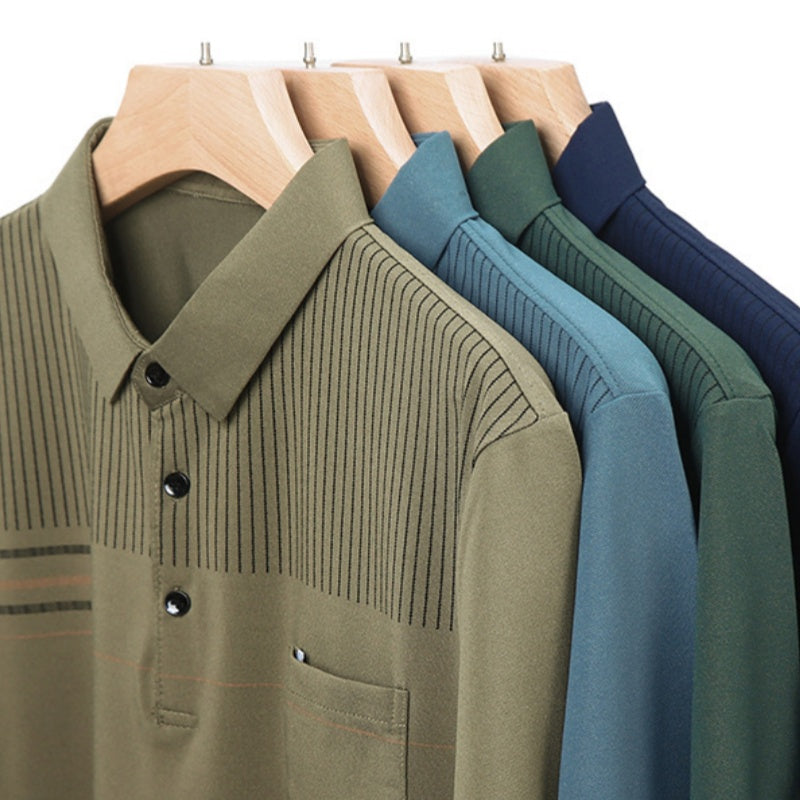 Polo respirant en maille rayée – Vêtements d'été légers pour homme