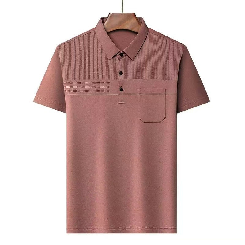 Polo respirant en maille rayée – Vêtements d'été légers pour homme