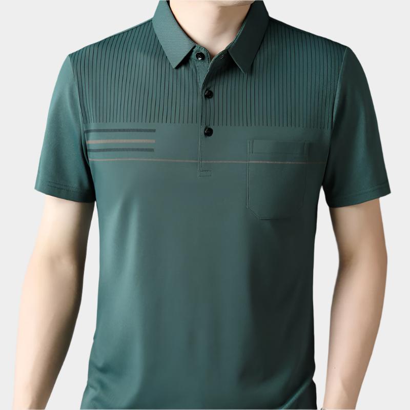 Polo respirant en maille rayée – Vêtements d'été légers pour homme