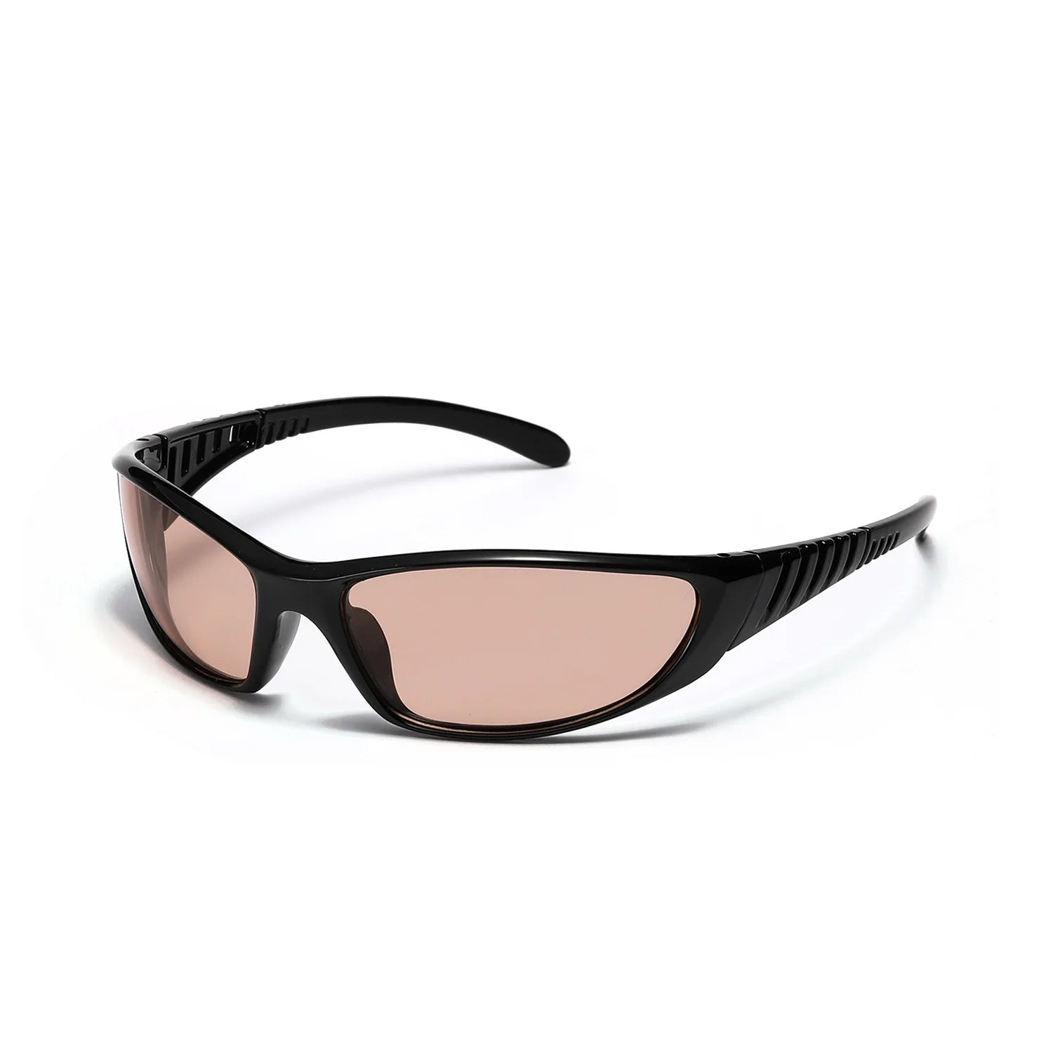 Lunettes de soleil futuristes enveloppantes et techniques avec design creux