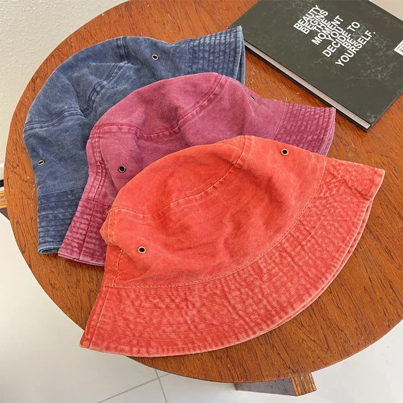 Chapeaux bob en denim délavé – Casquette pour homme avec protection UPF