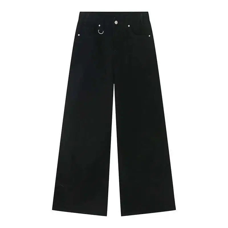 Pantalon ample vintage à jambes larges pour homme, style streetwear