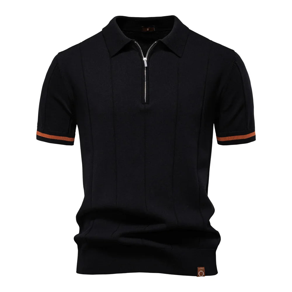 Polo Moderne à Fermeture Éclair pour Homme – Élégant et Ajusté