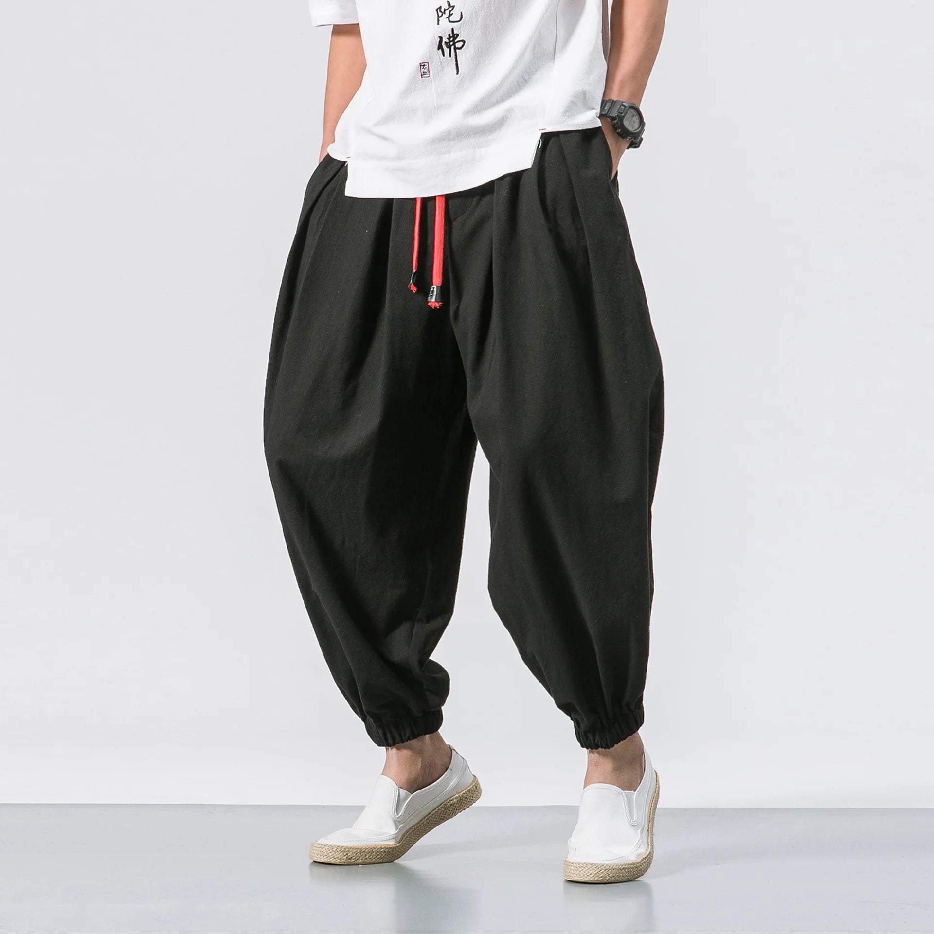Pantalon de survêtement décontracté ample et ample pour homme