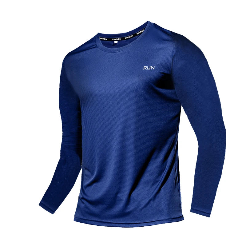 T-shirt de sport à manches longues en soie glacée à séchage rapide et rafraîchissant